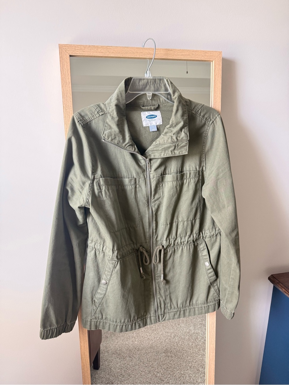Old Navy Olive Green Drawstring Waist Jacket